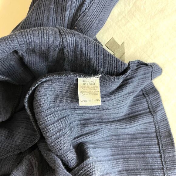 Anthropologie One September Ribbed blue tank - Picture 6 of 6